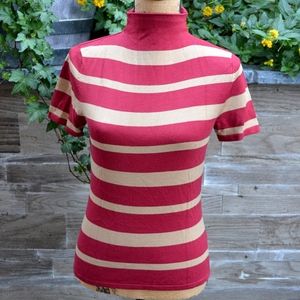 The Limited Silk Stripe Turtleneck